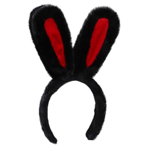 Zuasdvnk Hasenohren Stirnband,Osterhasen Stirnband | Fuzzy Bunny Ears Kopfbedeckung,Plüsch-Fuzzy-Ohren-Kopfbedeckung, süßes Hasenohren-Kostüm für Kinder, Ostern, Geburtstag von Zuasdvnk