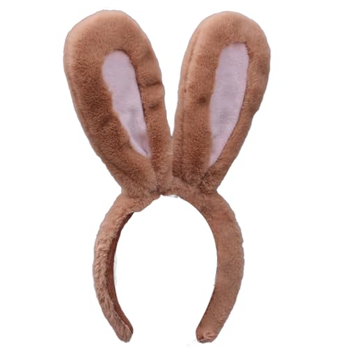 Zuasdvnk Hasenohren für Erwachsene, Hasenohren für Kinder - Fuzzy Bunny Ears Kopfbedeckung,Plüsch-Fuzzy-Ohren-Kopfbedeckung, süßes Hasenohren-Kostüm für Kinder, Ostern, Geburtstag von Zuasdvnk