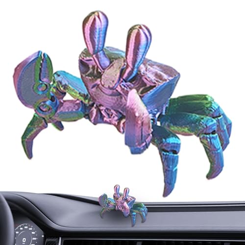 Zuasdvnk Krabben-Actionfigur, Krabben-Figur-Dekor - 3D-Druck Krabbenfiguren Heimdekoration - Bewegliche Krabbenfigur, Heimdekoration für Aquarium, Ornament, kreatives Action-Modell von Zuasdvnk