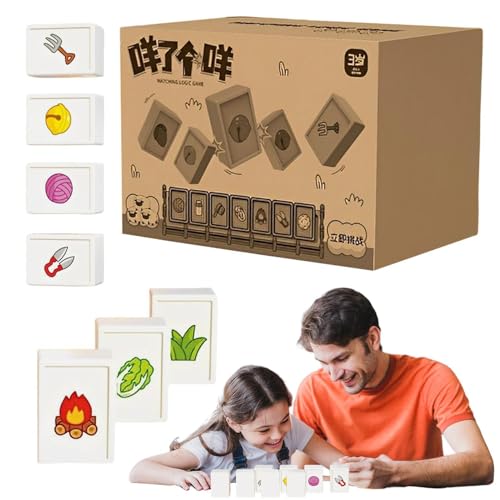 Zuasdvnk Mahjong Card Game Set, Mahjong Spielen Kartenspiel | Portable Connect -Brettspiel | Interaktiver Spaß Schachpädagogikspielzeug für Kinder farbenfrohe Block Matching Toys von Zuasdvnk