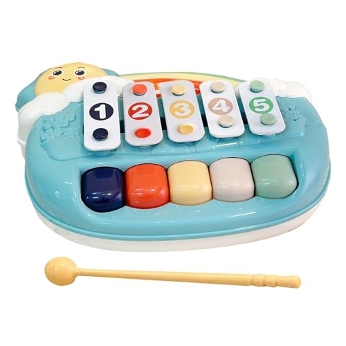 Zuasdvnk Piano Xylophon Toy, Kinder Xylophon Instrument | Cartoon Baby 5 Keys Xylophon Piano,Buntes Percussion -Instrument, Vorschulunterrichtsspiel, Feinmotorik für zu Hause, Kindergarten, von Zuasdvnk