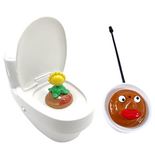 Zuasdvnk Squirt-Toilettenspielzeug, Squirt-Toilettenwasser-Streichspielzeug, Wasserspritzendes Streichspielzeug, Toilettenspielzeug mit Fernbedienung, wiederaufladbarer Streich-Squirt-Schließhocker, von Zuasdvnk