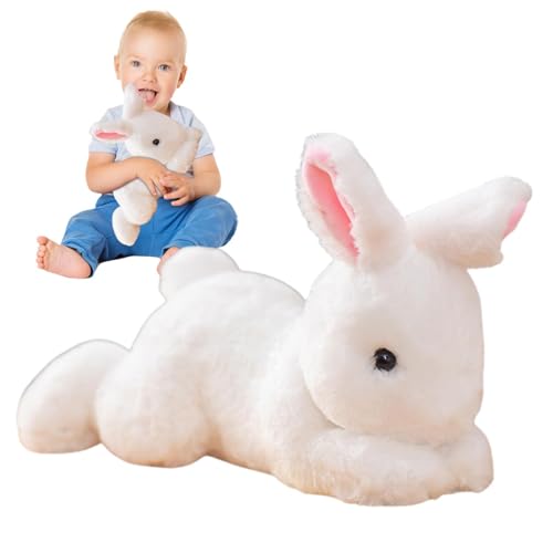 Zuasdvnk Stoffed Bunny Plüsch, ausgestopfte Tiere für Mädchen - Entzückende Hasenplüschpuppe | Kindergartendekor schläen beruhigende Spielzeug, Huggable Kinder Spielzeugzimmerdekoration für Sofa Bett von Zuasdvnk