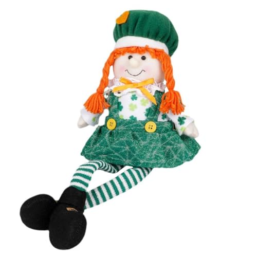 Zuasdvnk Stoffpuppe zum St. Patrick's Day, irische Plüschpuppe - St. Patrick's Day Plüschpuppe mit Langen Beinen | Warme und schöne Tischaufsätze für Wohnzimmer, Kinderzimmer, Spielzimmer, von Zuasdvnk