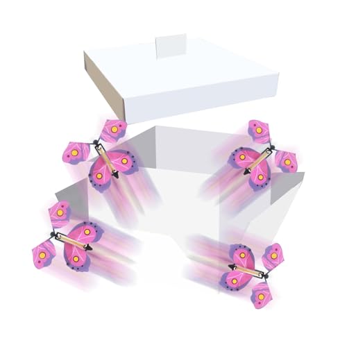 Zuasdvnk Überraschungs-Schmetterlingsbox, Fliegende Schmetterlingsbox - Aufziehbare Schmetterlings-Spielzeugkiste - Kreative, einzigartige Schmetterlings-Geburtstagsbox für Feiertage, Muttertag, von Zuasdvnk