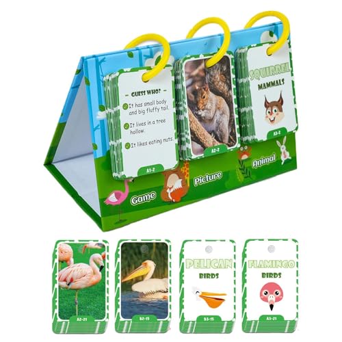 Zubehors Animal Flash -Karten für Kinder, realistische Tierflash -Karten,69x realistische Tierfotokarten | Passendes Spiele -Spielset, Bildungsspiele, lustiger Vokabularbuilder für Lernaktivitäten von Zubehors