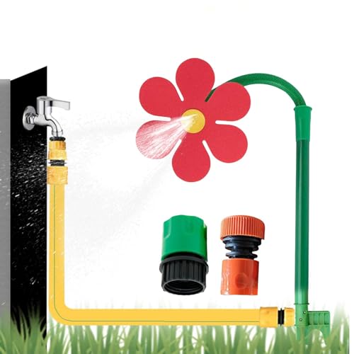 Zubehors Crazy Daisy Sprinkler, Gartensprinkler für Kinder, Tanzender Gänseblümchen-Rasenwasserbrunnen, Crazy Funny Sprayer Gartenzubehör, Sonnenblumen tanzen mit Wasserdruck-Rasenbewässerungswerkzeug von Zubehors