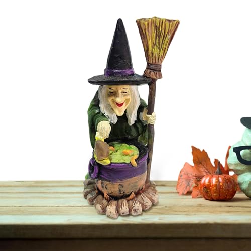 Zubehors Halloween Deko Figur | Halloween-Hexen-Zauberer-Ornament aus Harz - Zauberer-Hexe-Ornament aus Harz, 1 Stück Halloween-Dekorationen für Schlafzimmer, Themenpartys von Zubehors