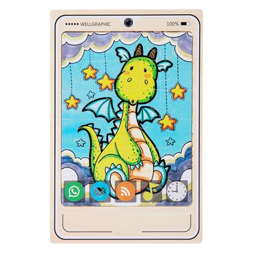 Zubehors Handy-Puzzle, Tierpuzzles aus Holz,Holz-Snap-3D-Puzzle | Lernspielzeug Handy-Puzzle für Kinder ab 3 Jahren von Zubehors