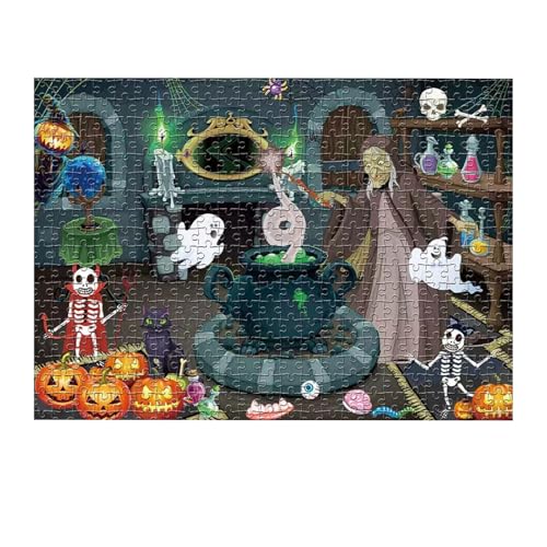 Zubehors Horror-Feiertags-Puzzle, gruselige Halloween-Puzzles,1000 Teile Puzzle Halloween-Puzzle - Halloween-Spielzeug in leuchtenden Farben für Halloween, Neujahr, Weihnachten, Ostern von Zubehors