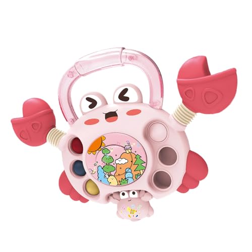 Zubehors Krabbenspielzeug für Babys,Musikkrabbenspielzeug | Krabbenspielzeug 6 in 1 süßes Ziehspielzeug | Pädagogische interaktive Vorschulaktivitäten für Kinder ab 3 Jahren, fördert logisches Denken von Zubehors