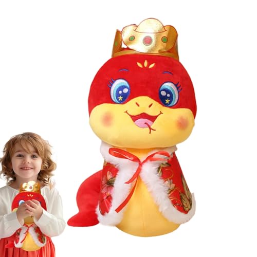 Zubehors Lunar New Year Snake Plüsch,Year Of The Snake Doll - 2025 Schlangen-Souvenirpuppen-Plüsch,Entzückende Schlangen-Plüschschlange zum Frühlingsfest, umarmbare Schlangen-Souvenirpuppe aus Plüsch, von Zubehors