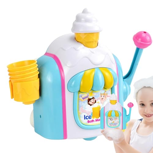 Zubehors Seifenblasen-Eismaschine, Badespielzeug, Schaum-Eiscreme-Spielzeug,Badeeis-Spielzeug - Tragbare Badewannen-Blasenmaschine, Duschspielzeug für Kinder, und Freunde von Zubehors