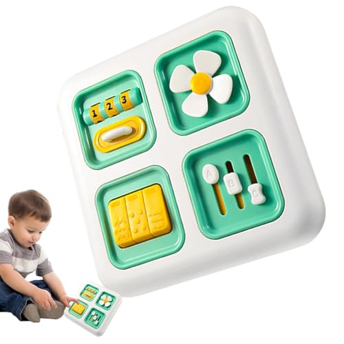 Zubehors Sensorisches Board, Aktivitätsboard für Kleinkinder,Maze Busy Activity Board | Tragbares sensorisches Lernspielzeug mit 6 Aktivitäten, Feinmotorik-Aktivitätsbrett zur Förderung der von Zubehors
