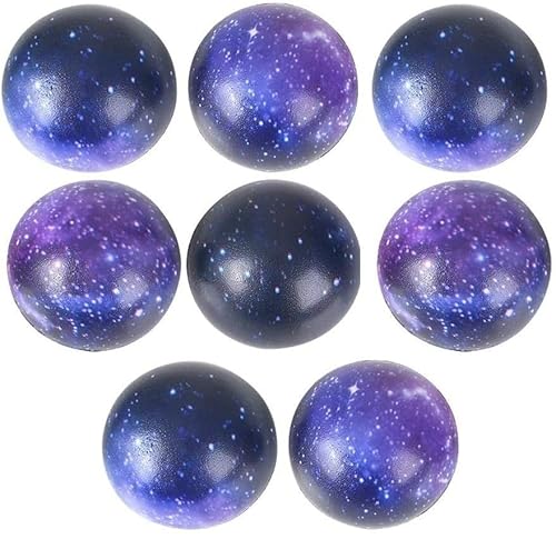 Galaxy-Schaumstoff-Bälle zum Stressabbau, 5,1 cm, 8 Stück, entspannender Stressabbau für Kinder und Erwachsene, beruhigendes Figdet-Spielzeug, Autismus, ADHS, lustiges weiches Spielzeug für von Zugar Land