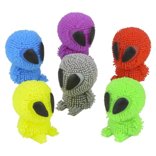 Mini Puffer Balls (24 Stück) (4,4 cm) Huhn Stress Relief Fun Soft Toys for Party Favors Great for Soothing ADHS, Stress, Autismus and More (Aliens) von Zugar Land