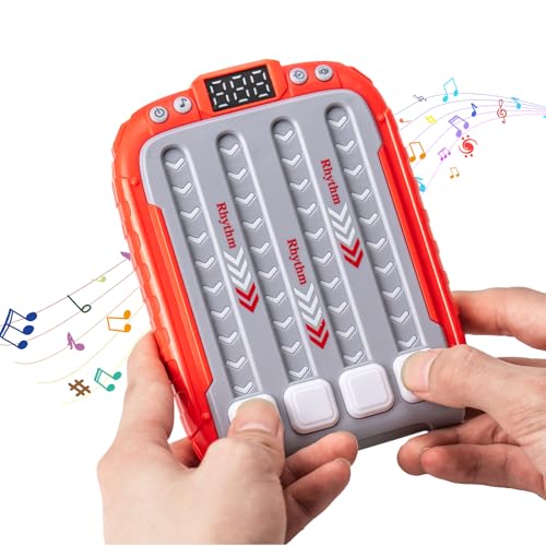 ZukZythepsor Rhythmus-Spielkonsole für Kinder, lustiges Handpuzzle-Spielzeug mit Lichtern und Musik, schnelles Push-Zappelspiel für 3-12-Jährige von ZukZythepsor