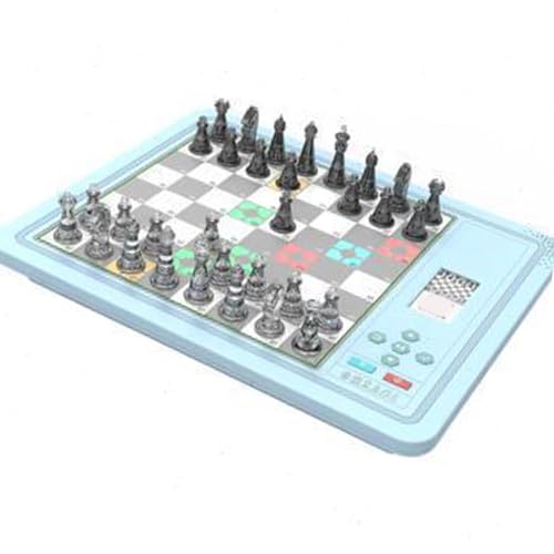 Elektronisches Schach, Computer-Schachbrett mit KI-Gegner, Elektronisches Schachspiel, 3 Spielmodi, Magnetisches Computer-Schachspiel, Computer-Schachspiel, Elektronisches (Blue) von Zunate