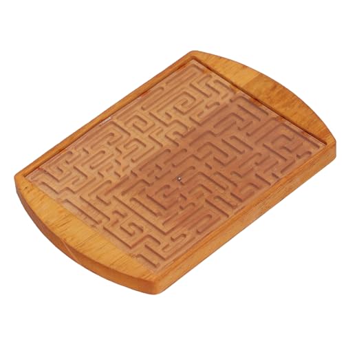 Holzlabyrinth Brettspiel, 18 X 12 cm Großes Holzlabyrinth Brettspiel, 3D Balanced Board Ball Puzzle Logikspiel, für Bildung und Spaß, Aktivitätsbrett für Kleinkinder von Zunate