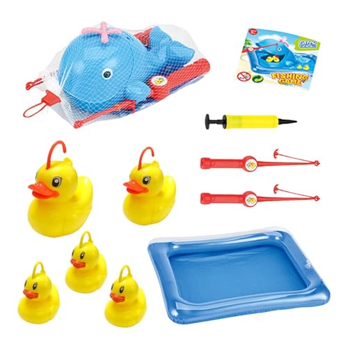 Fischeringpool -Spielzeug für Kinder | Aufblasbares Fisch Pool Wasserspielzeug - Wassertabelle Badewanne Kiddie Party Gefälligkeiten, Sommerbadspiel für Mädchen 3-5 von Zunetsutock