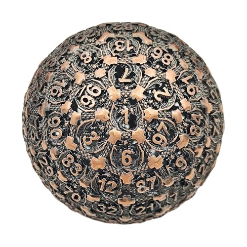 Polyedrische Metallbezeichnung: D100 in robuster Legierung, High-Management-Rollenspiel-Würfel, ideales Zubehör für Brettspiele, RPG, Dungeons und, Sammlung und Geschenk für leidenschaftliche Polyedrische Metallbezeichnung: D100 in robuster Legierung, High-Management-Rollenspiel-Würfel, ideales Zubehör für Brettspiele, RPG, Dungeons und, Sammlung und Geschenk für leidenschaftliche von Zunishaone