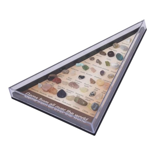 Rock and Mineral Kit - 36 Teile Geologie für Kinder | Real Gemston & Crystal Collection mit Aufbewahrungsbox, STEM Wissenschaftliches Lernset für und Mädchen, Felsen und pädagogisch p von Zunishaone