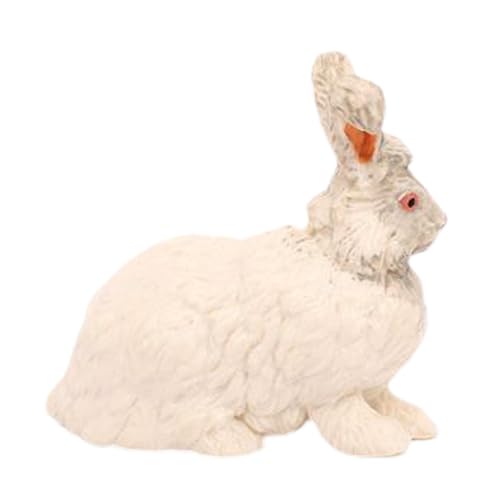 Zunishaone Bunny Figur, Kaninchenfigur, Realistische niedliche Hasenparty -Gefälligkeiten, Tierfiguren, Home Desk Dekorationen für Heimnutzer, Geschäftsanwender von Zunishaone