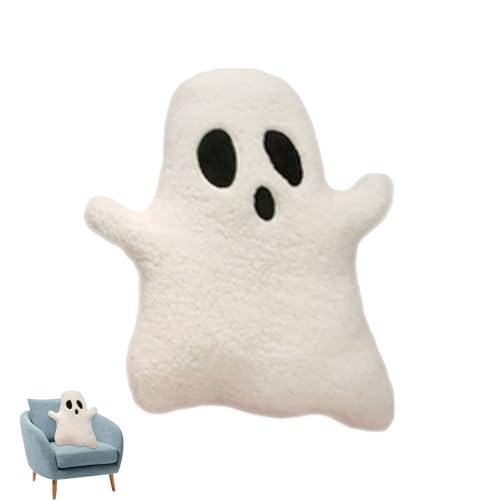 Zunishaone Ghost Plush Kissen - Halloween Ghost Doll, Weiche Cartoon -Spielzeug | Lustige dekorative ausgestopfte Figur für Kinderzimmer Sofa Bett Setup für Mädchen Halloween oder süße Umarm Zunishaone Ghost Plush Kissen - Halloween Ghost Doll, Weiche Cartoon -Spielzeug | Lustige dekorative ausgestopfte Figur für Kinderzimmer Sofa Bett Setup für Mädchen Halloween oder süße Umarm von Zunishaone