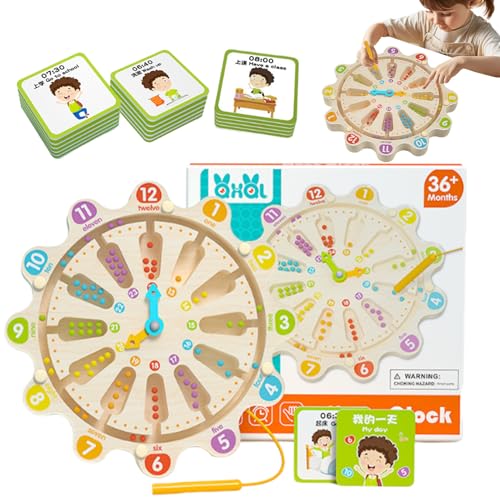 Zunishaone Magnetisches Labyrinth | Labyrinth-Spiel mit Uhr mit Magnetbrett – Lernspielzeug aus Holz für motorische Fähigkeiten mit Farbklassifizierung und Lehrmaterialien für Kinder Zunishaone Magnetisches Labyrinth | Labyrinth-Spiel mit Uhr mit Magnetbrett – Lernspielzeug aus Holz für motorische Fähigkeiten mit Farbklassifizierung und Lehrmaterialien für Kinder von Zunishaone