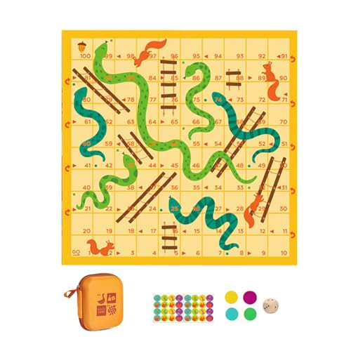 Zunishaone Schachbrettspiel, Schachbrett,2-in-1-Brettspiel-Schach-Set mit Speicherhülle - Interaktive Lernaktivitäten Kinderspielzeug, tragbares Schachbrett für Familienversammlungen von Zunishaone