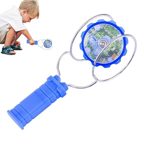 Zunishaone blinkendes Gyro-Rad | Retro Magic Rail Twirler, lustiges blinkendes Gyro Wheel Rail Twirler Geschenk, leuchtendes Yoyo-Spielzeug für Zauber- und Akrobatikliebhaber von Zunishaone