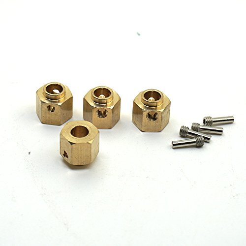 ZuoLan 1 Set Kupfer Rad-Hex Felge Schwerlast 10mm Hex Hub Mutternkappen Pin Set Fuer TRX4 1/10 RC Modell Auto ZuoLan 1 Set Kupfer Rad-Hex Felge Schwerlast 10mm Hex Hub Mutternkappen Pin Set Fuer TRX4 1/10 RC Modell Auto von ZuoLan