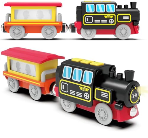 Zuoan Batteriebetriebener Lokomotivzug, magnetisches Eisenbahnspielzeug für Holzschienen, motorisierter Zug, kompatibel mit Thomas, Brio, Chuggington, Melissa und Doug Zuoan Batteriebetriebener Lokomotivzug, magnetisches Eisenbahnspielzeug für Holzschienen, motorisierter Zug, kompatibel mit Thomas, Brio, Chuggington, Melissa und Doug von Zuoan