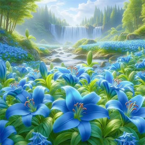 Puzzle 1000 Teile Blauer Liliengarten,Puzzles für Erwachsene 1000 Teile EIN Herausforderndes Geschicklichkeitsspiel,DIY Puzzlespiele für Die Ganze Familie,Männer Frauen für Geschenk Puzzle 1000 Teile Blauer Liliengarten,Puzzles für Erwachsene 1000 Teile EIN Herausforderndes Geschicklichkeitsspiel,DIY Puzzlespiele für Die Ganze Familie,Männer Frauen für Geschenk von Zuooyi