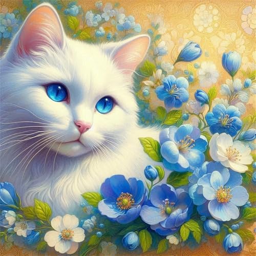 Puzzle 1000 Teile Katze Blaue Blume,Puzzles für Erwachsene 1000 Teile EIN Herausforderndes Geschicklichkeitsspiel,DIY Puzzlespiele für Die Ganze Familie,Männer Frauen für Geschenk Puzzle 1000 Teile Katze Blaue Blume,Puzzles für Erwachsene 1000 Teile EIN Herausforderndes Geschicklichkeitsspiel,DIY Puzzlespiele für Die Ganze Familie,Männer Frauen für Geschenk von Zuooyi