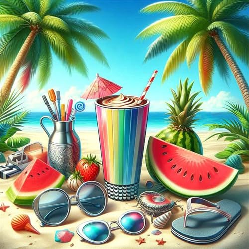 Puzzle 1000 Teile Strand-Wassermelonen-Getränk,Puzzles für Erwachsene 1000 Teile EIN Herausforderndes Geschicklichkeitsspiel,DIY Puzzlespiele für Die Ganze Familie,Männer Frauen für Geschenk Puzzle 1000 Teile Strand-Wassermelonen-Getränk,Puzzles für Erwachsene 1000 Teile EIN Herausforderndes Geschicklichkeitsspiel,DIY Puzzlespiele für Die Ganze Familie,Männer Frauen für Geschenk von Zuooyi