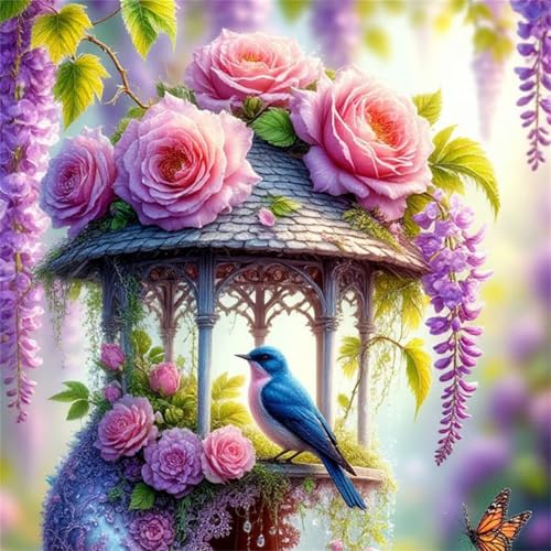 Puzzle 120 Teile Erwachsene 45x45cm Rosenpavillon Vögel,Jigsaw Puzzle Erwachsene 120 Teile Lernspiel Herausforderung Spielzeug,High Difficulty Impossible Puzzles für Home Dekoration Puzzle 120 Teile Erwachsene 45x45cm Rosenpavillon Vögel,Jigsaw Puzzle Erwachsene 120 Teile Lernspiel Herausforderung Spielzeug,High Difficulty Impossible Puzzles für Home Dekoration von Zuooyi