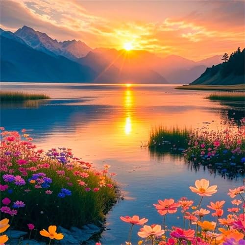 Puzzle 120 Teile Erwachsene 45x45cm Sonnenuntergang mit Blick auf den See,Jigsaw Puzzle Erwachsene 120 Teile Lernspiel Herausforderung Spielzeug,High Difficulty Impossible Puzzles für Home Dekoration Puzzle 120 Teile Erwachsene 45x45cm Sonnenuntergang mit Blick auf den See,Jigsaw Puzzle Erwachsene 120 Teile Lernspiel Herausforderung Spielzeug,High Difficulty Impossible Puzzles für Home Dekoration von Zuooyi
