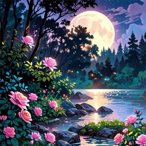 Puzzle 300 Teile für Erwachsene Mond-Rosen-Strom,35x35cm Klassisches Puzzles Lernspiel für Erwachsene,Bunte Kunstwerk Puzzle,Wunderschönes Dekoration Puzzles Geschenke Puzzle 300 Teile für Erwachsene Mond-Rosen-Strom,35x35cm Klassisches Puzzles Lernspiel für Erwachsene,Bunte Kunstwerk Puzzle,Wunderschönes Dekoration Puzzles Geschenke von Zuooyi