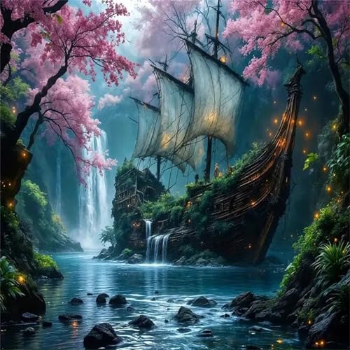 Puzzle 300 Teile für Erwachsene Pflanze Segelboot Wasserfall,35x35cm Klassisches Puzzles Lernspiel für Erwachsene,Bunte Kunstwerk Puzzle,Wunderschönes Dekoration Puzzles Geschenke Puzzle 300 Teile für Erwachsene Pflanze Segelboot Wasserfall,35x35cm Klassisches Puzzles Lernspiel für Erwachsene,Bunte Kunstwerk Puzzle,Wunderschönes Dekoration Puzzles Geschenke von Zuooyi