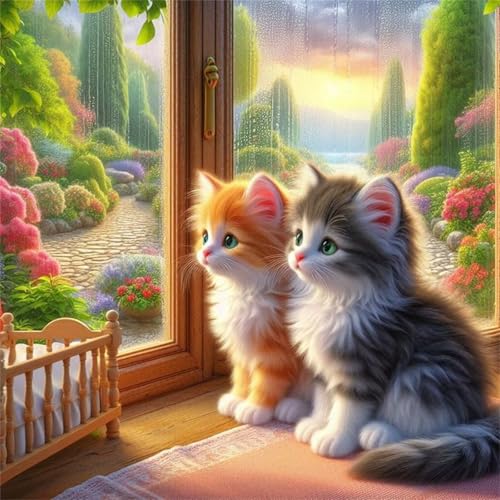 Puzzle 300 Teile für Erwachsene Regen Garten Katze,35x35cm Klassisches Puzzles Lernspiel für Erwachsene,Bunte Kunstwerk Puzzle,Wunderschönes Dekoration Puzzles Geschenke Puzzle 300 Teile für Erwachsene Regen Garten Katze,35x35cm Klassisches Puzzles Lernspiel für Erwachsene,Bunte Kunstwerk Puzzle,Wunderschönes Dekoration Puzzles Geschenke von Zuooyi