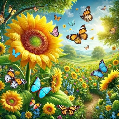Puzzle 300 Teile für Erwachsene Sonnenblumengarten Schmetterlinge,35x35cm Klassisches Puzzles Lernspiel für Erwachsene,Bunte Kunstwerk Puzzle,Wunderschönes Dekoration Puzzles Geschenke Puzzle 300 Teile für Erwachsene Sonnenblumengarten Schmetterlinge,35x35cm Klassisches Puzzles Lernspiel für Erwachsene,Bunte Kunstwerk Puzzle,Wunderschönes Dekoration Puzzles Geschenke von Zuooyi