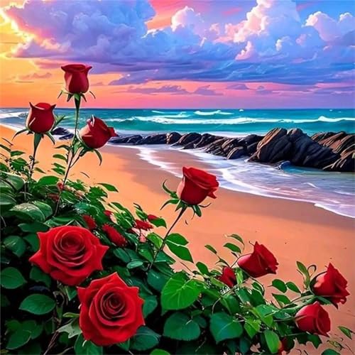 Puzzle 300 Teile für Erwachsene Strand der Roten Rose,35x35cm Klassisches Puzzles Lernspiel für Erwachsene,Bunte Kunstwerk Puzzle,Wunderschönes Dekoration Puzzles Geschenke Puzzle 300 Teile für Erwachsene Strand der Roten Rose,35x35cm Klassisches Puzzles Lernspiel für Erwachsene,Bunte Kunstwerk Puzzle,Wunderschönes Dekoration Puzzles Geschenke von Zuooyi