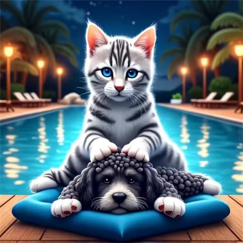 Puzzle 300 Teile für Erwachsene Übernachtung mit Haustieren Pool,35x35cm Klassisches Puzzles Lernspiel für Erwachsene,Bunte Kunstwerk Puzzle,Wunderschönes Dekoration Puzzles Geschenke Puzzle 300 Teile für Erwachsene Übernachtung mit Haustieren Pool,35x35cm Klassisches Puzzles Lernspiel für Erwachsene,Bunte Kunstwerk Puzzle,Wunderschönes Dekoration Puzzles Geschenke von Zuooyi