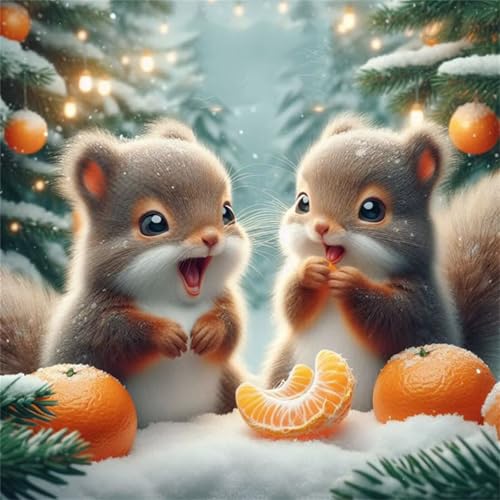 Puzzle 300 Teile für Erwachsene Winter Eichhörnchen Orangen,35x35cm Klassisches Puzzles Lernspiel für Erwachsene,Bunte Kunstwerk Puzzle,Wunderschönes Dekoration Puzzles Geschenke Puzzle 300 Teile für Erwachsene Winter Eichhörnchen Orangen,35x35cm Klassisches Puzzles Lernspiel für Erwachsene,Bunte Kunstwerk Puzzle,Wunderschönes Dekoration Puzzles Geschenke von Zuooyi