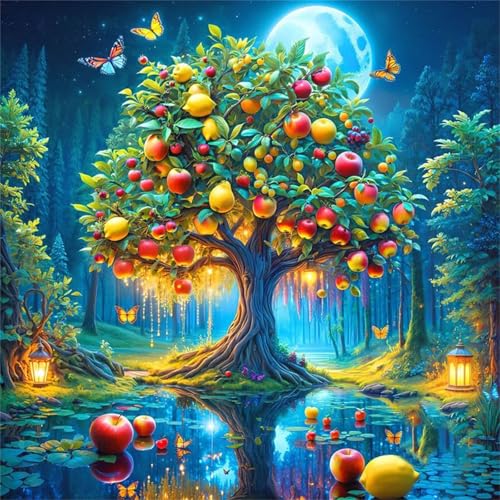 Puzzle 35 Teile Erwachsene 28x28cm Obstbaum Mond,Jigsaw Puzzle Erwachsene 35 Teile Lernspiel Herausforderung Spielzeug,High Difficulty Impossible Puzzles für Home Dekoration Puzzle 35 Teile Erwachsene 28x28cm Obstbaum Mond,Jigsaw Puzzle Erwachsene 35 Teile Lernspiel Herausforderung Spielzeug,High Difficulty Impossible Puzzles für Home Dekoration von Zuooyi