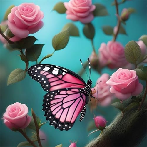 Puzzle 35 Teile Erwachsene 28x28cm Rosa Schmetterling Rose,Jigsaw Puzzle Erwachsene 35 Teile Lernspiel Herausforderung Spielzeug,High Difficulty Impossible Puzzles für Home Dekoration Puzzle 35 Teile Erwachsene 28x28cm Rosa Schmetterling Rose,Jigsaw Puzzle Erwachsene 35 Teile Lernspiel Herausforderung Spielzeug,High Difficulty Impossible Puzzles für Home Dekoration von Zuooyi