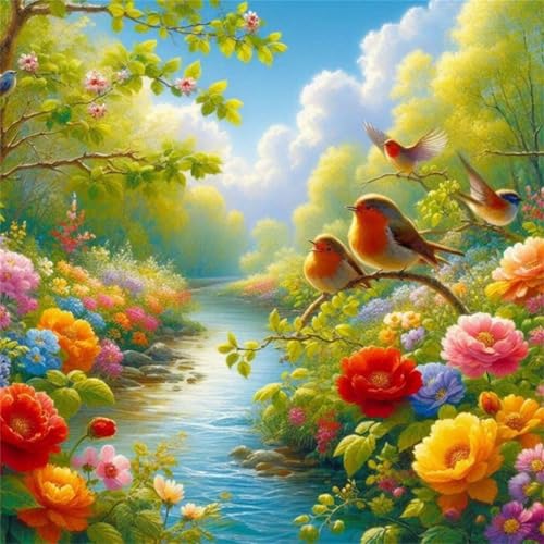 Puzzle 500 Teile Erwachsene 45x45cm Bäche, Blumen, Vögel,Jigsaw Puzzle Erwachsene 500 Teile Lernspiel Herausforderung Spielzeug,High Difficulty Impossible Puzzles für Home Dekoration Puzzle 500 Teile Erwachsene 45x45cm Bäche, Blumen, Vögel,Jigsaw Puzzle Erwachsene 500 Teile Lernspiel Herausforderung Spielzeug,High Difficulty Impossible Puzzles für Home Dekoration von Zuooyi