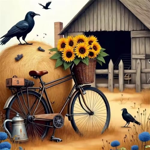Puzzle 500 Teile Erwachsene 45x45cm Bauernhof Fahrrad Sonnenblume,Jigsaw Puzzle Erwachsene 500 Teile Lernspiel Herausforderung Spielzeug,High Difficulty Impossible Puzzles für Home Dekoration Puzzle 500 Teile Erwachsene 45x45cm Bauernhof Fahrrad Sonnenblume,Jigsaw Puzzle Erwachsene 500 Teile Lernspiel Herausforderung Spielzeug,High Difficulty Impossible Puzzles für Home Dekoration von Zuooyi