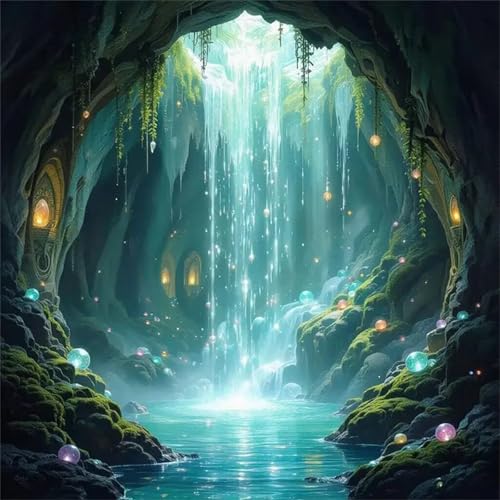 Puzzle 500 Teile Erwachsene 45x45cm Höhlen-Wasserfall,Jigsaw Puzzle Erwachsene 500 Teile Lernspiel Herausforderung Spielzeug,High Difficulty Impossible Puzzles für Home Dekoration Puzzle 500 Teile Erwachsene 45x45cm Höhlen-Wasserfall,Jigsaw Puzzle Erwachsene 500 Teile Lernspiel Herausforderung Spielzeug,High Difficulty Impossible Puzzles für Home Dekoration von Zuooyi
